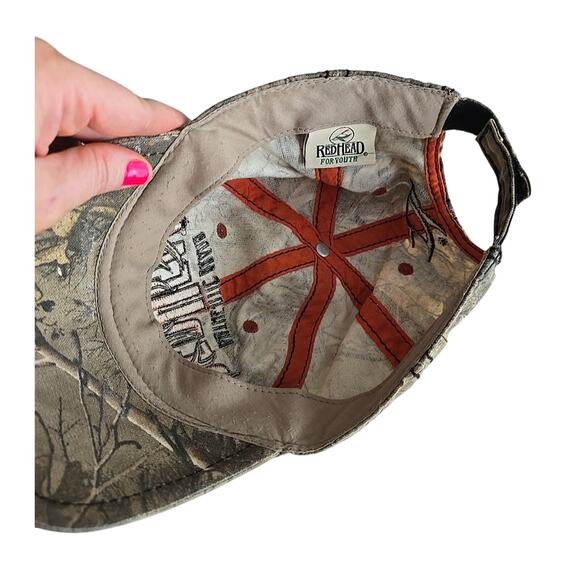 RedHead Real Tree Camo Outdoor Hunting Adjustable Baseball Cap Youth One Size - Picture 6 of 7